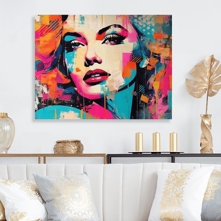 Designart "Vintage 1950S Woman Portrait I" Celebrity Large Metal Prints